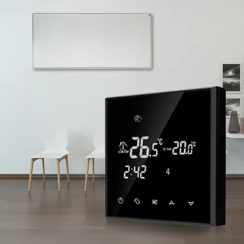 LCD Jutiklinis Ekranas Šildymo Termostatas Šiltas Grindų Elektrinio Šildymo Sistemos Termostatas Kambario Temperatūros Reguliatorius