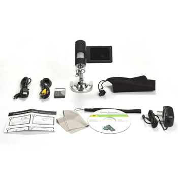 LCD Skaitmeninis Mikroskopas, 5.0 MP 20X-500X Kišeninis Mikroskopas Paramą 6 Kalbos SD Kortelė 8 LED Reguliuojamas Šviesos Nešiojamų Mikroskopą