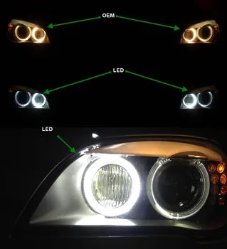 LED CREE Žetonų 120W Didelės Galios H8 LED Angel Eyes/DRL Nėra Klaidos BMW X5 X6 E60 E61 E92 E93 E90 E71 E82 E87 E89 1 3 5 Serijos Z4