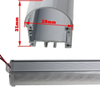 LED Juostelė Šviesos dviejų eilių 50cm 72leds DC 12V led lempa smd 8520 Su Aliuminio Profilio ir pc dangtis