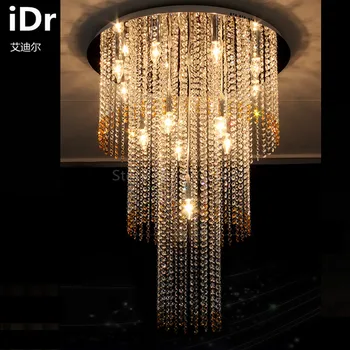 LED kristalų lempos apvalios kambarį Šviestuvais, miegamasis, modernus minimalistinio restoranas apšvietimo atmosfera Aukštos kokybės šviesos