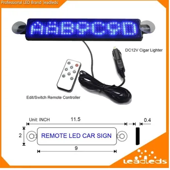LED Ženklai Mėlynos Šviesos LED Ekranas Modulis Nuotolinio Valdymo pulto LED Ekrane Juda Redaguoti Žinutę Ženklas Valdybos Automobilio Galinio Lango Lauko