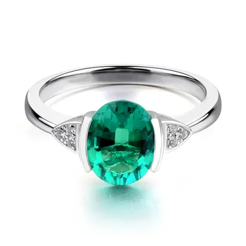 Leige Papuošalai Žalias Smaragdas Sužadėtuvių Žiedas Pažadas Žiedai Moterims, Elegantiškas Papuošalai 925 Sterlingas Sidabro Jubiliejų Dovana