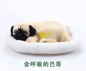 Lepus petz pet mate kvėpavimo šuo Pug Clubcute žaislas miega pet emulational mini gyvas gyvas vizualiai ryškus žaislas