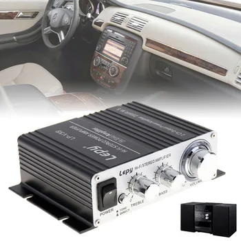 Lepy V3 Mini 20W 12V HiFi Stereo Auto Automobilio Vairo Stiprintuvas Motociklas, Valtis Transporto priemonės Amp už MP3, MP4, iPod