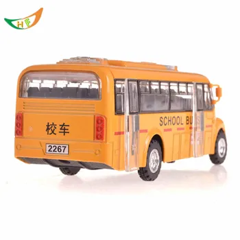 Lieti autobusų žaislą ilgai, metalo geltonas mokyklinis autobusas automobilio acoustooptical modelis žaislas vaikams gimtadienio proga