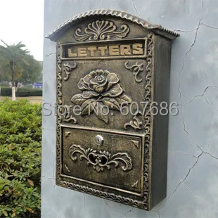 Lieto Aliuminio Gėlių Dėžutės Reljefinis Trim Bronzos Dekoratyviniai Metalo Sodas Sienos Pašto Pašto Laiškų Dėžutės Pašto Dėžutė Lauko Nemokama Laivas