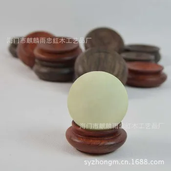 [Lietus] Zhong raudonmedžio medienos amatų moliūgas moliūgas Pigūs graikinių riešutų bazė crystal ball bazės