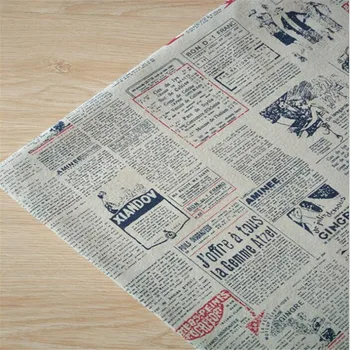 Lietuvių laikraštyje išspausdintas lino ir medvilnės audinio