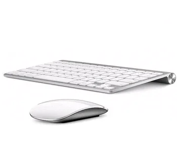 Lietuvių rusų 2.4 G-Ultra Plonas Šokolado Klavišą Wireless Keyboard Mouse Combo 