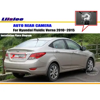 Liislee Automobilio Galinio vaizdo Kamera, Skirta Hyundai Skystis Verna 2010~M / Galinio Parkavimo Kamera CCD RCA NTST PAL / License Plate Light OEM