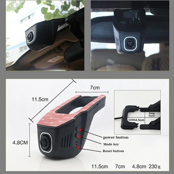 LiisLee Automobilių Juodosios dėžės WiFi DVR Brūkšnys Kameros Vairuotojo Vaizdo įrašymo Novatek 96655 FHD 1080P Paramos PROGRAMĄ Kamera, Originalus Stilius