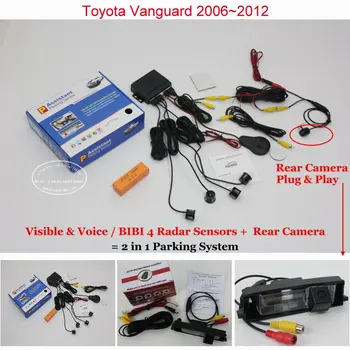 Liislee Automobilių Parkavimo Jutikliai + Galinio vaizdo Kamera = 2-1 Visual / BIBI Signalizacijos Parkavimo Sistemos, 