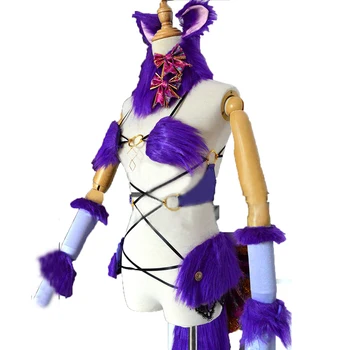 Likimas Grand Kad Mato Kyrielite Cosplay Kostiumų violetinis kostiumas