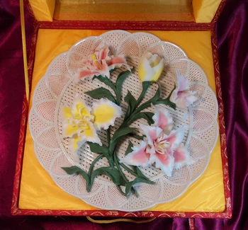 Lily keramikos disko disko tuščiaviduris menas, amatai ir dovanos housewarming dovana kabantys papuošalai