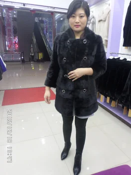 Linhaoshengyue Advanced audinės kailio paltą moteris