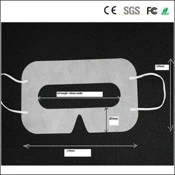 Linhuipad Mažmeninės 100 paketas Apsaugos Higienos Akių Kaukė Juodas Vienkartiniai Eyemask Neaustinių VR kaukė padas 3D VR Akiniai po laivo