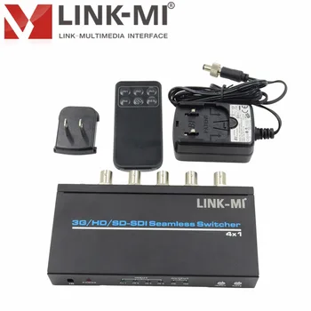 LINK-MI S401 SDI Jungiklis 4x1 3G/HD/SD, SDI Besiūlių Switcher SDI vaizdo platintojas BNC adaper signalo stiprintuvas Siųstuvas