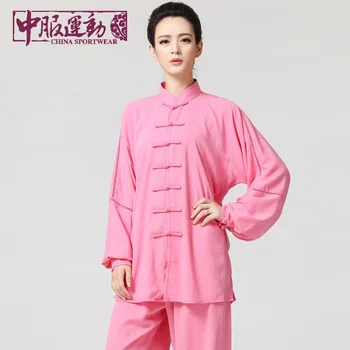 Lino medvilnės ilgas rankovėmis drabužius, patogus Taiji drabužius chi kostiumas Kung Fu veiklos drabužius Wushu Drabužių kovos
