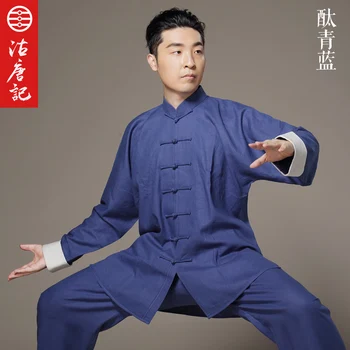 Linų Chi vienodas Taiji Bokso Naudingumo Drabužių Rudens Vasaros lino Kung Fu Kostiumas Wing Chun Vienodas Kinų stiliaus