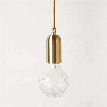 LOFT kūrybos žalvario pakabukas lemputė E27 lempa, šviestuvas, retro pramonės stiliaus baras-restoranas, virtuvė, baras, miegamasis, naktiniai staleliai, lempa
