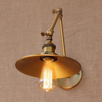 Loft Pramonės reguliuojamo ilgio sūpynės rankos Sienos lempa, Šviestuvas, Derliaus E27 Edison LED lemputė wandlamp lamparas de sumalti žibintai lampen