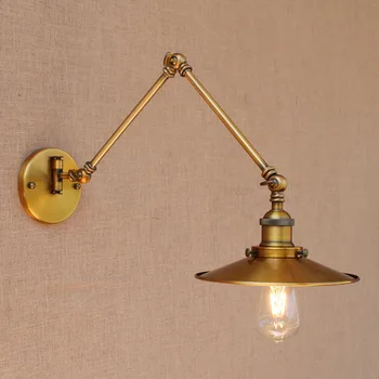 Loft Pramonės reguliuojamo ilgio sūpynės rankos Sienos lempa, Šviestuvas, Derliaus E27 Edison LED lemputė wandlamp lamparas de sumalti žibintai lampen
