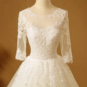 Long Sleeve Lace Vestuvių Suknelės China Tiulio Vestuvių Suknelės Weding Vestuvių Nuotaka Suknelės Weddingdress vestido de noiva