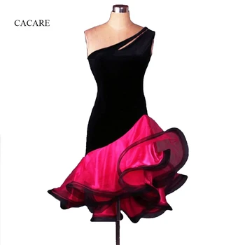 Lotynų Šokių Suknelė Moterims Suaugusiųjų Kostiumas Rožinė Žalia Mėlyna Geltona Zebra Print 1 Petį Salsa Standartinių Šokių Suknelės CAD187