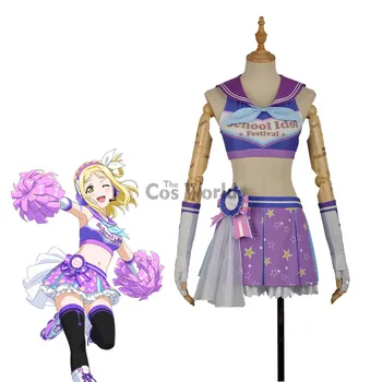 LoveLive!Saulė!! Aqours Ohara Mari Cheerleaders Sailor Kostiumas Suknelė Vienodą Aprangą, Anime Cosplay Kostiumai