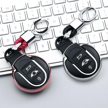 LUNASBORE TPU klavišą padengti atveju, MINI Cooper F56 F55 F54 pulteliais Hardtop pagrindiniai bžūp keychain keyholder priedai, Raktų žiedas Moteris