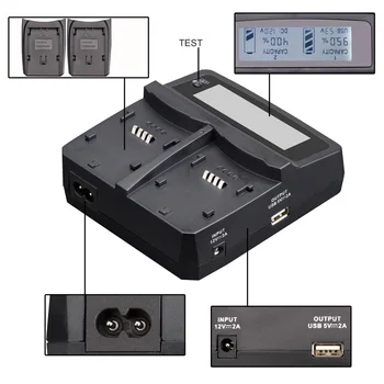 LVSUN Universalus Telefonas+AA+Kamera Automobilio/AC NB-13L NB13L NB 13L Įkroviklis Adapteris, Skirtas Fuji 
