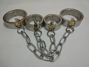 Lytis priemonės, skirtos parduoti 3pcs/set metalo lyties suaugusiųjų apykaklės legcuffs antrankiai seksualus sekso žaislai bdsm pančių rinkinys sextoys vyrams ir moterims.