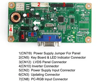 M. RT2270 LCD/LED Valdiklio Tvarkyklę Plokštė(VGA) Už LP156WH2(TL)(Q1) N156BGE-LB1 LVDS Stebėti Pakartotinai Nešiojamas 1366x768