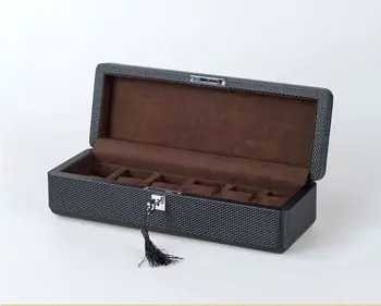 Mados 6 - lizdas medinės konstrukcijos žiūrėti box odos žiūrėti talpinimo laikrodžiai organizador žiūrėti dovanų dėžutėje SBH010