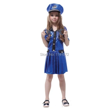 Mados kostiumai vaikams su skrybėlę policijos mergina dėl helovinas kostiumas vaikams