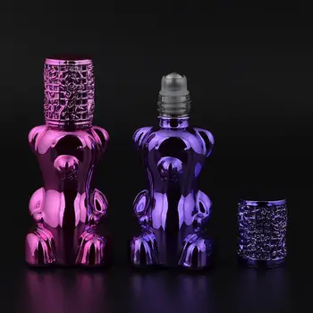Mados Mini roll kamuolys Kvepalų Buteliukai 12ml Mažas, Padengti UV Stiklo Butelis Frascos Rellenables F20172080