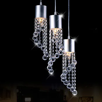 Mados Modernios LED Droplight Blizgesio Kristalų Pakabukas Šviesos Armatūra Gyvenimo Valgomasis Kabo Lempa Patalpų Apšvietimas