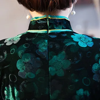 Mados Moterų Mini Cheongsam Naują Atvykimo Kinų Stiliaus Veliūras Suknelė Elegantiškas Qipao Vestidos Dydis S M L XL XXL XXXL 1Z5849