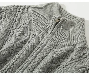 Mados prekės ženklo Žiemos Vilnonių ir Kašmyro Megztinių šiltas Kombinezonas Twist megztiniai Megztinis + Mink Kašmyro Kelnės Laisvalaikio Dviejų dalių wj1560