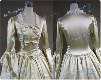 Marie Antoinette Viktorijos Aukso Suknelė Vakare Gown H008