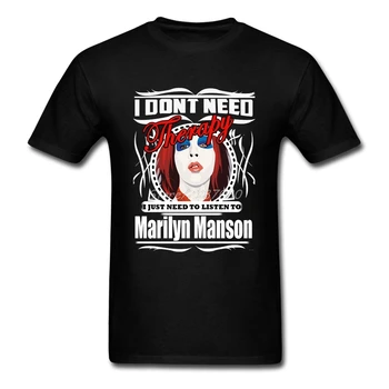 Marilyn Manson Marškinėliai XXXL Trumpas Rankovės Užsakymą vyriški Drabužiai Hiphop Funko Pop Medvilnės Crewneck Juokingi marškinėliai
