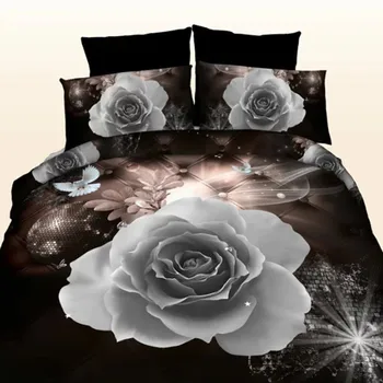 Marilyn monroe 3d patalynės karalienės dydžio patalynės komplektas gėlės 3d patalynės, namų tekstilės patalyne, antklode padengti 4pcs/set antklodė padengti