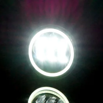 Marloo 4 Colių LED Balta Halo Priešrūkinis Žibintas Žibintai Jeep Wrangler JK Dodge Magnum Kelionę 300C ( Balta Aureolė)