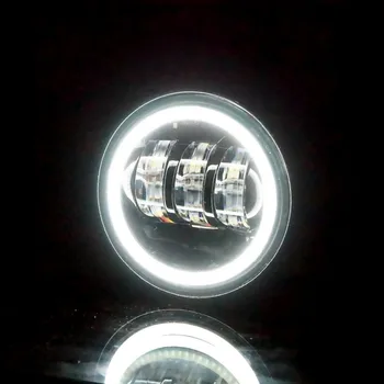 Marloo 4 Colių LED Balta Halo Priešrūkinis Žibintas Žibintai Jeep Wrangler JK Dodge Magnum Kelionę 300C ( Balta Aureolė)