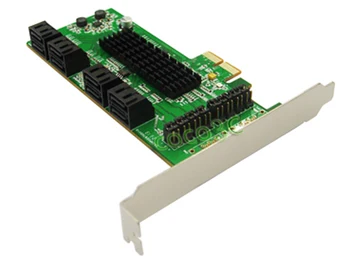 Marvell Chipset 8 Uostai SATA 6GB PCI Express Valdiklio plokštė PCI-e prie SATA 3.0 Keitiklis Palaiko NCQ & Port Multiplier FIS