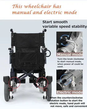 Mažas varantys nešiojamų elektrinių neįgaliųjų vežimėlių neįgaliesiems ir pagyvenusiems