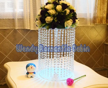 Mažas Vestuvių Tortas Stovi kristalų tortas turėtojas Round Crystal vestuvių tortą Keksiukų stovas D30cm H40cm - vestuvių kristalų ekranas pyragas