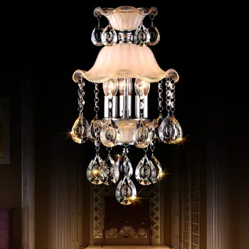 Mažų krištolo Sieniniai šviestuvai Europos stiliaus kristalų lempos aukštos klasės prabangus restoranas eilėje lempos veranda, lempos įėjimo LU80494