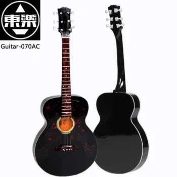 Mediniai Rankų darbo Miniatiūrinės Gitara Modelio gitara-070AC Gitara Ekranas su Atveju ir Stendas (Ne Faktinis Gitara! Rodyti Tik!)